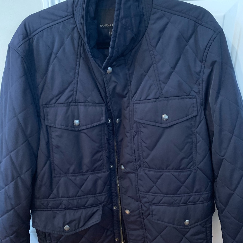 Banana Republic Quilted Jacket - Navy Blue size L